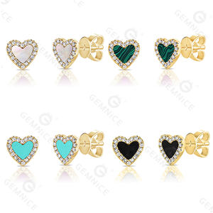 Gemnel-pulsera de plata de ley 925, corazón de oro de 18k, madre de perla, cz, última moda - Product Image 6