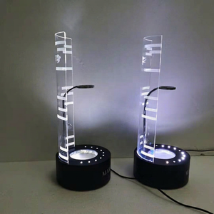 LED Illuminated Acrylic Wine Bottle Glorifier Display Stand Single Bottle Light-Up Base for <b>Bar</b> Counter - Product Image 1