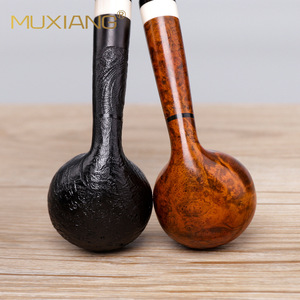 Muxiang Handmade Briarwood Smoking Pipes Apple Style Freehand Tobacco Pipe Gift - Product Image 4