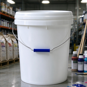 Contenedor de Plástico Redondo Sellado al por Mayor con Asa para Pintura, Envases de Líquidos Industriales y Llenado a Granel - Product Image 1