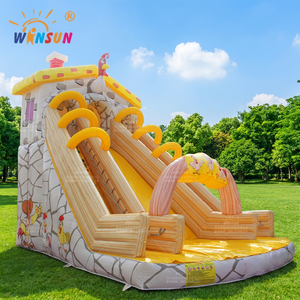 สไลเดอร์เป่าลมรูปบ้านไก่ WINSUN ผลิตจาก PVC กันน้ำ กันไฟ เกรดเชิงพาณิชย์ สำหรับงานปาร์ตี้เด็ก สวนสนุก รับทำโลโก้ตามสั่ง สนุกสนาน - Product Image 1