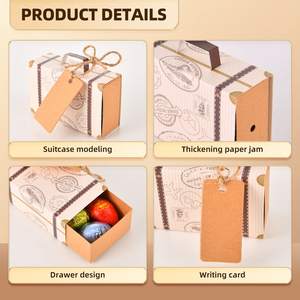 ที่กําหนดเองมินิกระเป๋าเดินทางวาเลนไทน์Candyเพื่อนเจ้าสาวพับงานแต่งงานVINTAGEกระดาษคราฟท์กล่องของขวัญพร้อมแท็กและเชือกเกลียว - Product Image 3