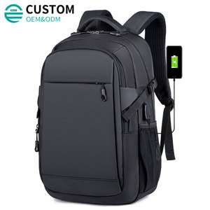 Sac à dos Fuliya personnalisé unisexe, décontracté et élégant, en tissu Oxford durable, imperméable, pour ordinateur portable, étudiant, école, avec port USB et prise casque - Product Image 1
