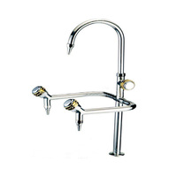 Robinet de laboratoire en plastique à col de cygne de marque chinoise, design moderne, en PP, pour lavabo, vente en gros sur mesure