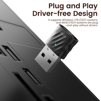 Toocki Fast-Matching Wireless 6,0 Adapter Plug-and-Play Driver-Free 20m Range para Windows 8,1/10/11 Interfaz USB Uso de audio en el hogar