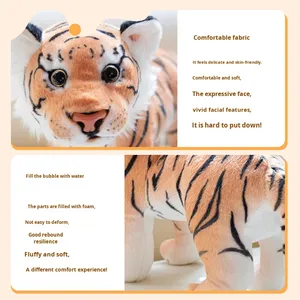 Lindo Peluche de Tigre Blanco Pequeño, Relleno de Algodón PP Súper Suave, Alivia el Estrés, Regalo de San Valentín, 10 cm - Product Image 6