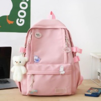 Sac à Dos Mignon et Tendance pour Filles, à Multiples Poches, pour l'École Primaire, le Collège et le Lycée, Doublure en Polyester