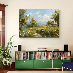 Decoración moderna lienzo pared arte impresión <span class=keywords><strong>paisaje</strong></span> <span class=keywords><strong>Rural</strong></span> <span class=keywords><strong>pintura</strong></span> personalizada enmarcada para el hogar Oficina dormitorio sala de estar decoración colgante de pared - Product Image 3
