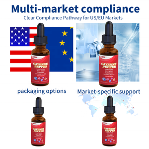 Extrait de piment de Cayenne en gros, OEM, gouttes liquides, 100% végétal, conforme aux normes européennes, étiquetage et emballage personnalisés - Product Image 3