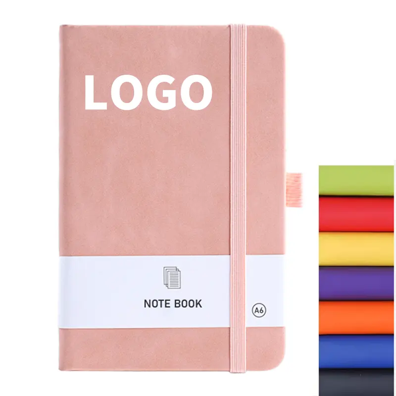 Caderno de logotipo personalizado A5 PU para presente personalizado promocional por atacado, caderno bonito para escola de negócios