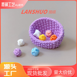 ลูกปัดเรซิ่นพลาสติกทรงกลมหลากสีขนาดเล็ก สำหรับทำเครื่องประดับผม DIY และงานประดิษฐ์ตกแต่ง - Product Image 5