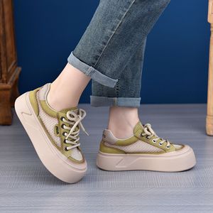 Nouvelles baskets décontractées rétro pour femmes 2025, plateforme épaisse, maille respirante, doublure en peau de porc, chaussures de marche pour couple, fitness - Product Image 6