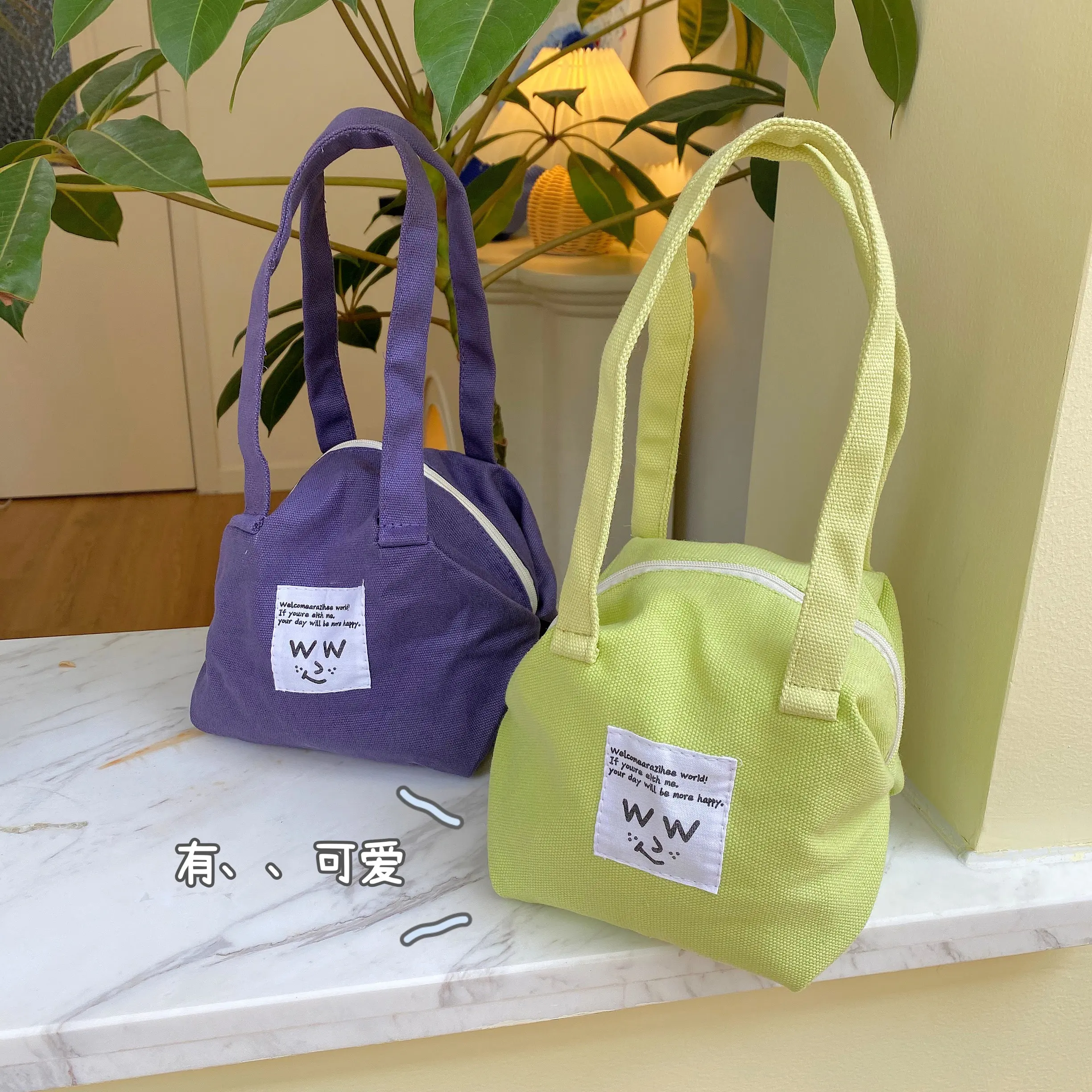 Производители напрямую поставляют хлопковые модные нулевые бумажники, портативные плотные холщовые сумки, оптовая продажа с логотипом