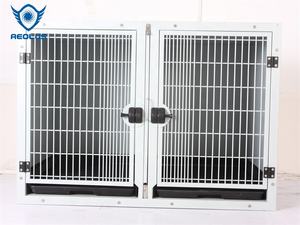 Çok fonksiyonlu büyük çelik köpek kafesi kulübesi paslanmaz çelik klasik katı Snap düğmesi plastik tepsi kutusu - Product Image 5