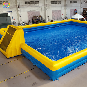 Terrain de football gonflable commercial en plein air avec zone de saut, terrain de football savonneux <span class=keywords><strong>pour</strong></span> enfants et adultes, château savonneux, stade - Product Image 2