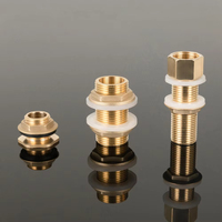 Raccord de réservoir d'eau en laiton 1/2" 1/4" avec joint en silicone, coude de raccordement pour tuyau en cuivre, adaptateur de tuyau d'irrigation de jardin