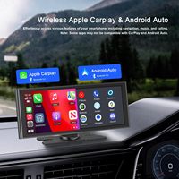 Écran portable sans fil pour voiture de 10,26 pouces, prise en charge des cartes USB et SD, Apple CarPlay, Android Auto, écran tactile, autoradio, lecteur multimédia