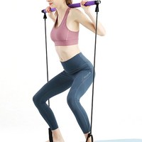 Bâton de Pilates, bande de résistance en acier pour le yoga, barre de fitness musculaire pour la salle de sport, équipement d'étirement pour l'entraînement