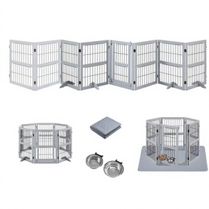 Barrière bon marché de haute qualité pour animaux de compagnie clôture pour animaux de compagnie clôture de sécurité intérieure jeu à la maison pour bébé clôture en bois massif pour tout-petits porte pour animaux de compagnie - Product Image 2
