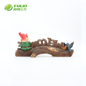 Figura Decorativa de Gnomo de Jardín de Resina de Tamaño Real (14.57 pulgadas) <span class=keywords><strong>Sentado</strong></span> en Sofá de Madera con Pájaros para Decoración del Hogar, Venta al Por Mayor - Product Image 2
