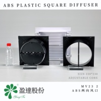 Diffuseur multivent moderne en plastique carré, sans corrosion, à faible bruit de vent MV23 2 pour les systèmes de conduits d'air des centres commerciaux et des entrepôts