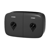 Dispenser Tisu Gulung Mini Ganda CDWK Twin Double Toilet, Tempat Tisu Toilet Dua Gulung, Pemasangan di Dinding CD-8278