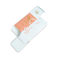 Boîte en carton blanc mat minimaliste personnalisée avec impression de logo, pliable, pour coffret cadeau de parfum