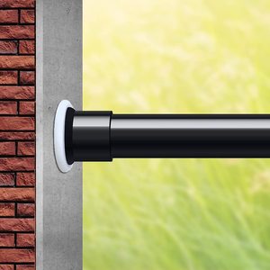 Barra de Cortina Ajustable Antideslizante Negra Sólida para División de Espacios, Barra de Cortina de Ducha de Alta Resistencia con Tensión de Resorte para Baño - Product Image 6