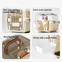 Cage de transport pour chien, durable, en plastique, pour avion, intérieur/extérieur, accessoires pour animaux, grande cage pour chat et chien