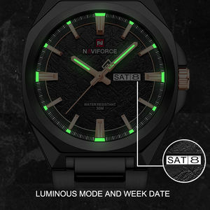 NAVIFORCE 9273 New Fashion Niche Men's Quartz Watch Waterproof Night <b>Light</b> Weekly Calendar Business <b>Work</b> Mens Watch reloj hombre - Product Image 2