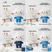 Peluche personnalisée ultra douce en forme de nuage, OEM ODM, poupée en peluche avec logo brodé, rembourrage en coton PP, tissu polaire