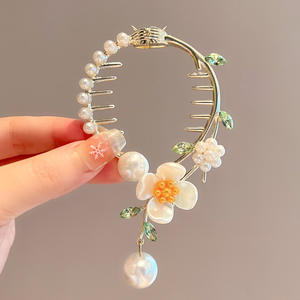 Ancient Wind Chime Orchid Tassel Hair Clip Women's New Magic Clip Bun Hairstyle Fixer Metal Alloy Jumpsuit Bow Tie Hair Clip - Product Image 4