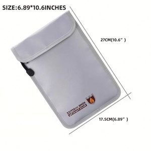 YIHUAIXNG Beautiful Plastic Zipper <b>Bags</b> for <b>Document</b> Storage Water- and Fireproof Business Filing Products for Money - Product Image 2