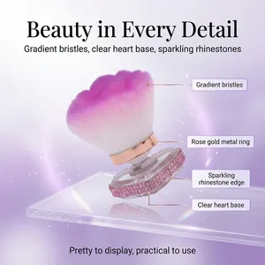 Pinceaux professionnels doux et moelleux pour poudre scintillante, brosses de nettoyage pour la poussière des ongles, outils de beauté DIY pour femmes, filles, manucure et maquillage - Product Image 4