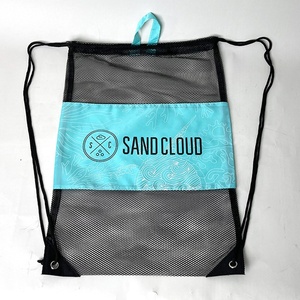 Mới Tái Chế <span class=keywords><strong>Nylon</strong></span> Ba Lô Cho Thanh Thiếu Niên Lưới Polyester Dây Kéo Túi Cho Bóng Đá Bóng Rổ Dây Kéo Túi - Product Image 1