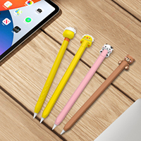AhaStyle Cartoons Case Housse en silicone compatible avec Apple Pencil 2ème génération iPad Pro 11 12.9 pouces-2 ROSE