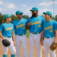 Maillot de baseball court imprimé sur mesure grande taille, entièrement boutonné, coupe haute, uniforme d'équipe, tailles XS à 6XL, vente en gros, fournisseur OEM, commandes en gros