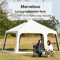 Tente dôme gonflable pour 12-14 personnes du fabricant, imperméable, pour le camping familial en plein air, grande tente de camping en forme de boule, design demi-boule