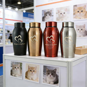 Özel Lüks Nem Geçirmez Evcil Hayvan Tabutu Toptan Lazer Kazımalı Köpekler İçin Paslanmaz Çelik Malzemeli Evcil Hayvan Tabutları ve Urnleri - Product Image 1