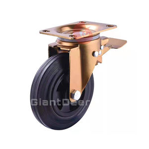 Günstiger Fabrik preis 6 Zoll 8 Zoll Hochleistungs-Industrie-Eisenkern-Schwenkgummi-Müllwagen-Nachlauf - Product Image 5