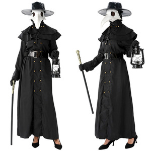 Costume de Médecin de la <span class=keywords><strong>Peste</strong></span> pour Spectacle Scénique, Masque de Corbeau Noir à Bec de Faisan, Déguisement de Médecin de la <span class=keywords><strong>Peste</strong></span> pour la Fête des Morts, Costume d'Horreur de Médecin - Product Image 1