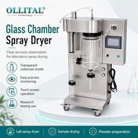 Secador por Aspersión Visible Ollital con Cámara de Vidrio y Dos Boquillas Fluidas para Investigación de Muestras en Polvo