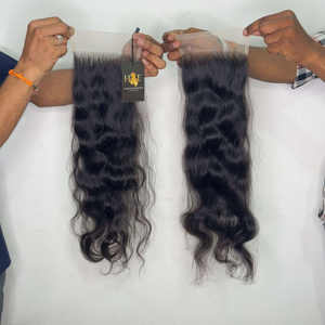 Línea de cabello natural 13x6 5x5 6x6 Cierre de encaje frontal con paquetes, proveedores de cabello humano virgen Temple de alta calidad - Product Image 1