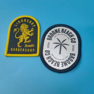 Écusson tissé personnalisé avec drapeau national, broderie et perles, fermeture auto-agrippante pour vêtements et chapeaux - Product Image 1