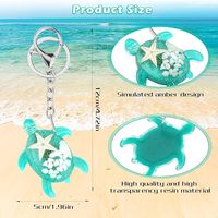 Llavero de resina acrílica con colgante de tortuga luminosa de dibujos animados, diseño personalizado para decoración de mochilas, marca privada