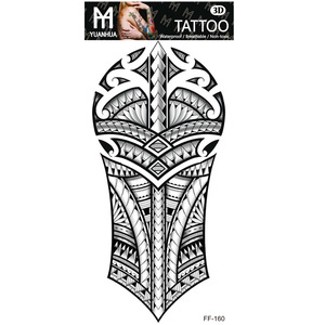 Manga de <span class=keywords><strong>brazo</strong></span> de tatuaje <span class=keywords><strong>para</strong></span> <span class=keywords><strong>hombres</strong></span>, diseño de tatuaje negro falso, Cool, Tribal, venta al por mayor, (FF151-165) - Product Image 6