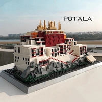 1464 pièces ville vue sur la rue briques de construction Potala palais Architecture blocs de construction jouet pour enfants Culture chinoise Style cadeau