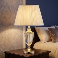 Lampe de table LED en cristal moderne écologique blanc chaud Dimmable élégant salon chambre bureau