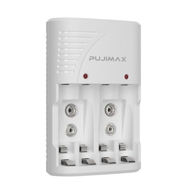 PUJIMAX EU US BIS UK SAA Plug Multifunctional AA AAA 1.2V Nicd Nimh Battery Charger Universal 9V Rechargeable Battery Charger