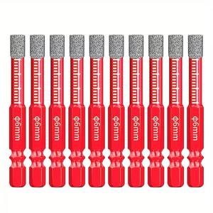 ดอกสว่านขนาด 6 มม. แบบหกเหลี่ยม สำหรับกระเบื้องเซรามิก หินแกรนิต หินอ่อน แก้ว และโลหะที่ไม่ใช่เหล็ก - Product Image 1